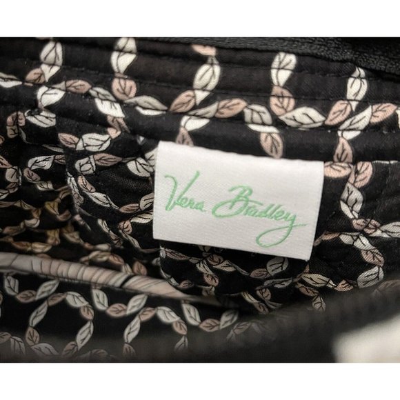 VERA BRADLEY CAMELLIA MODERN FLORAL BLACK WHITE CROSSBODY HAND SHOULDER BAG - Picture 7 of 7